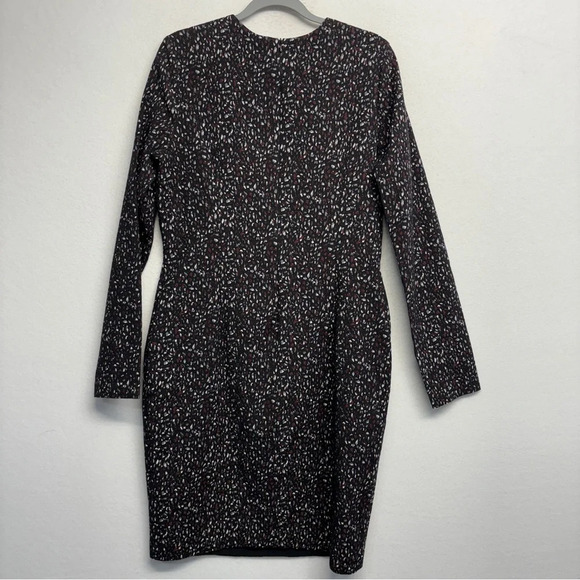 BLACK HALO DESOTO LONG SLEEVE PRINT SHEATH DRESS IN TIC TAC 18 - Picture 5 of 10